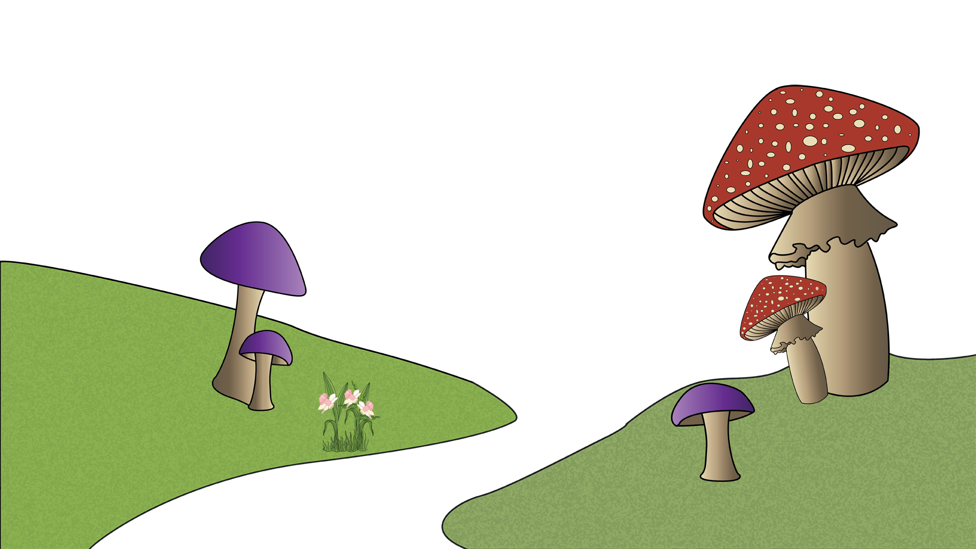 Foreground layer with decorative creature elements